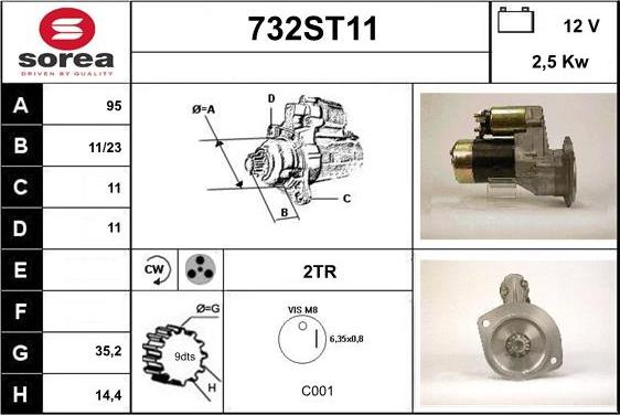 STARTCAR 732ST11 - Стартер mashina-shop.ru