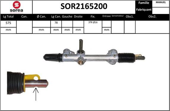 STARTCAR SOR2165200 - Рулевой механизм, рейка mashina-shop.ru