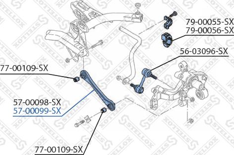 Stellox 57-00099-SX - Рычаг подвески колеса mashina-shop.ru