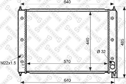 Stellox 10-25042-SX - Радиатор, охлаждение двигателя mashina-shop.ru