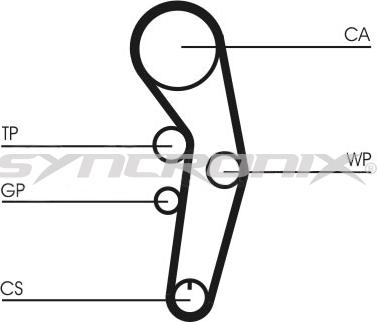 SYNCRONIX SY1090N - Зубчатый ремень ГРМ mashina-shop.ru