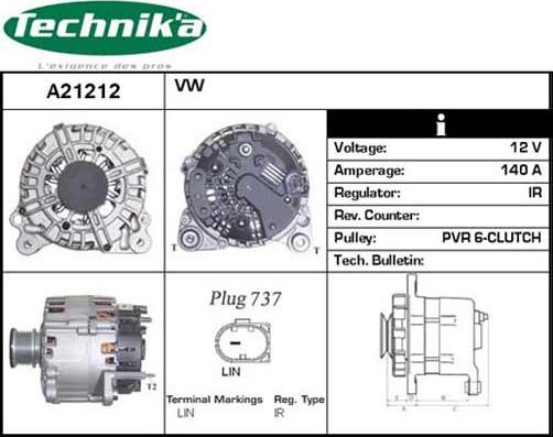 Technika A21212A - Генератор mashina-shop.ru