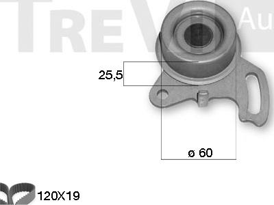 Trevi Automotive KD1151 - Комплект зубчатого ремня ГРМ mashina-shop.ru