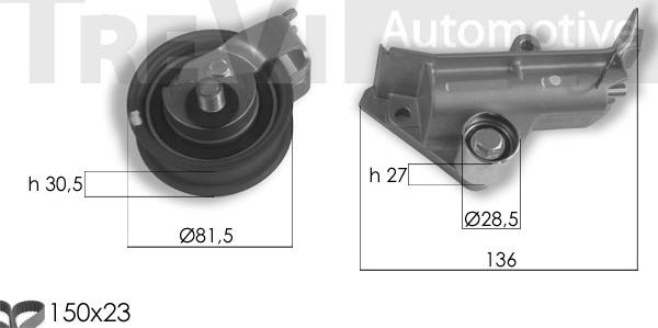 Trevi Automotive KD1345 - Комплект зубчатого ремня ГРМ mashina-shop.ru