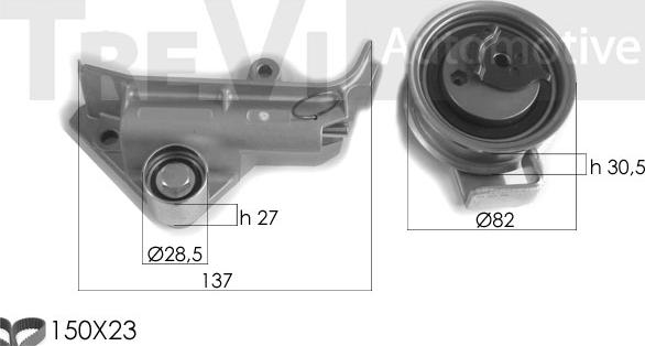 Trevi Automotive KD1347 - Комплект зубчатого ремня ГРМ mashina-shop.ru