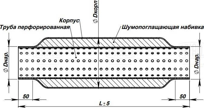 Trialli ESM 554001 - Средний глушитель выхлопных газов, универсальный mashina-shop.ru