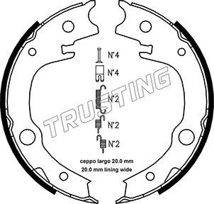 Trusting 115.315K - Комплект тормозов, ручник, парковка mashina-shop.ru