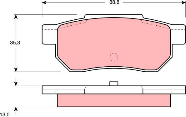 TRW GDB775 - Тормозные колодки, дисковые, комплект mashina-shop.ru