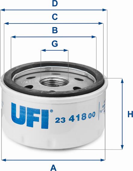 UFI 23.418.00 - Масляный фильтр mashina-shop.ru