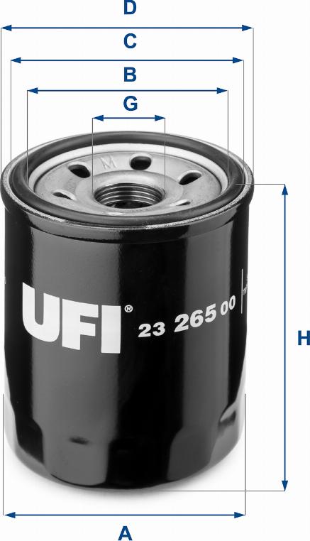 UFI 23.265.00 - Масляный фильтр mashina-shop.ru