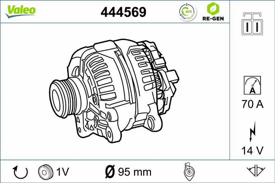 Valeo 444569 - Генератор mashina-shop.ru