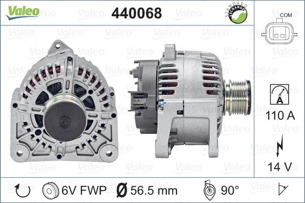 Valeo 440068 - Генератор mashina-shop.ru