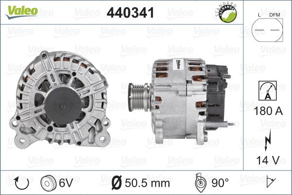 Valeo 440341 - Генератор mashina-shop.ru