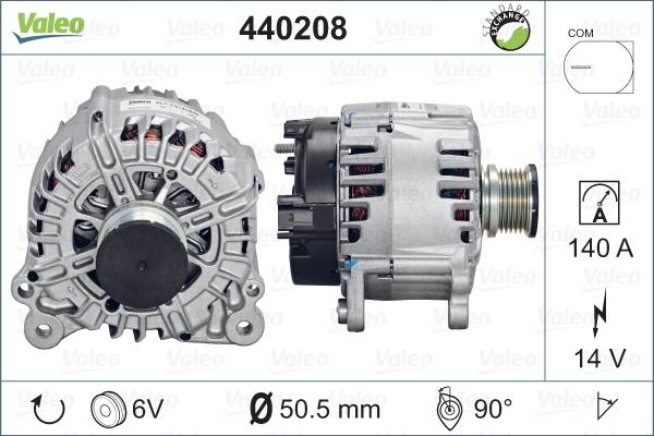 Valeo 440208 - Генератор mashina-shop.ru