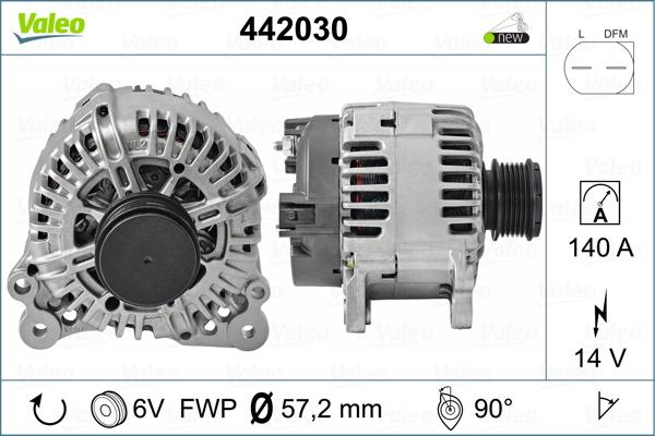 Valeo 442030 - Генератор mashina-shop.ru