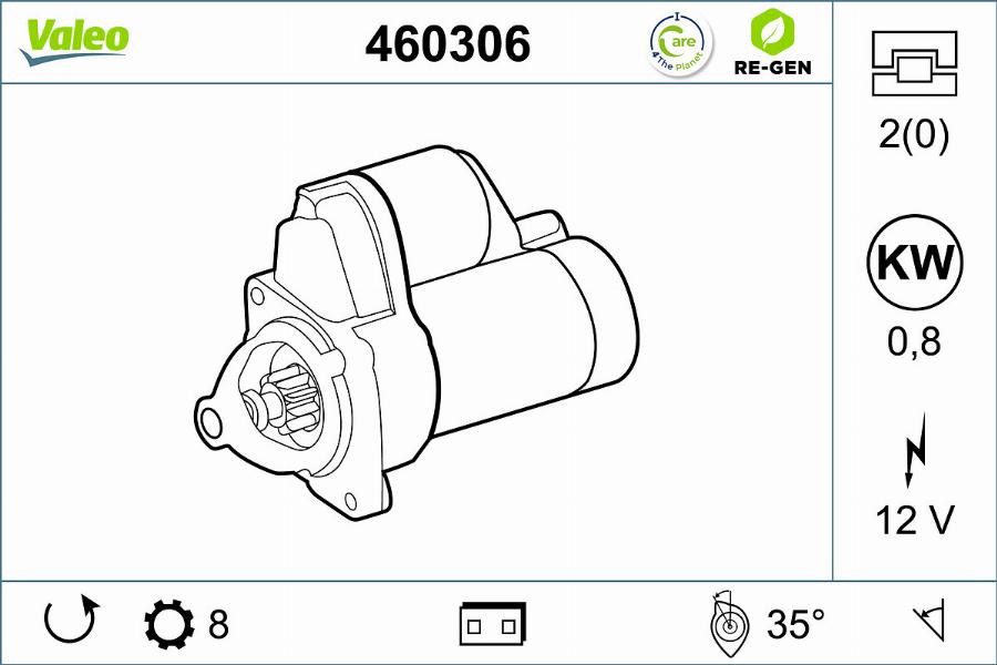 Valeo 460306 - Стартер mashina-shop.ru