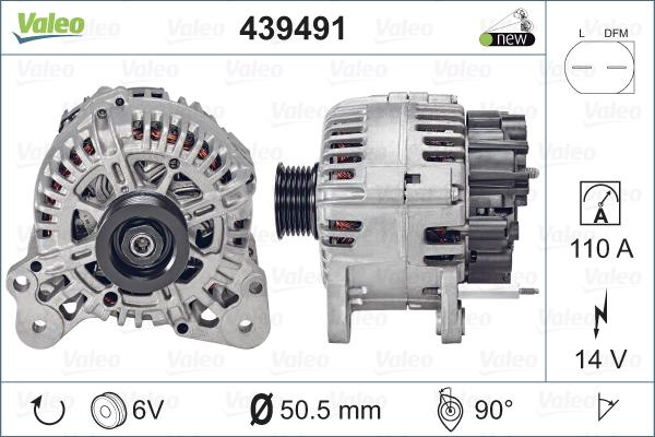 Valeo 439491 - Генератор mashina-shop.ru