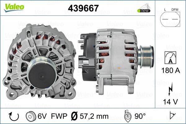 Valeo 439667 - Генератор mashina-shop.ru