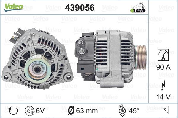 Valeo 439056 - Генератор mashina-shop.ru