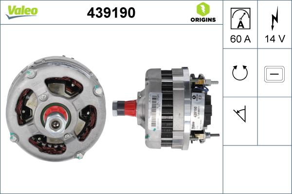 Valeo 439190 - Генератор mashina-shop.ru