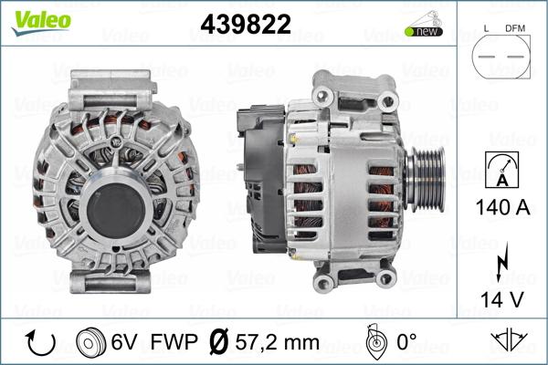 Valeo 439822 - Генератор mashina-shop.ru