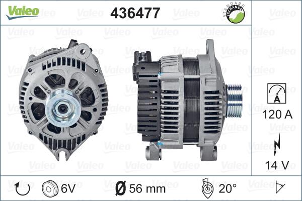 Valeo 436477 - Генератор mashina-shop.ru