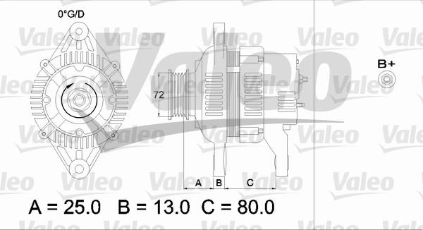 Valeo 436545 - Генератор mashina-shop.ru