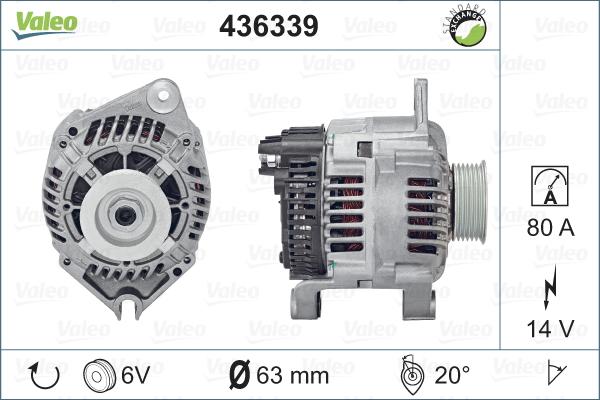 Valeo 436339 - Генератор mashina-shop.ru