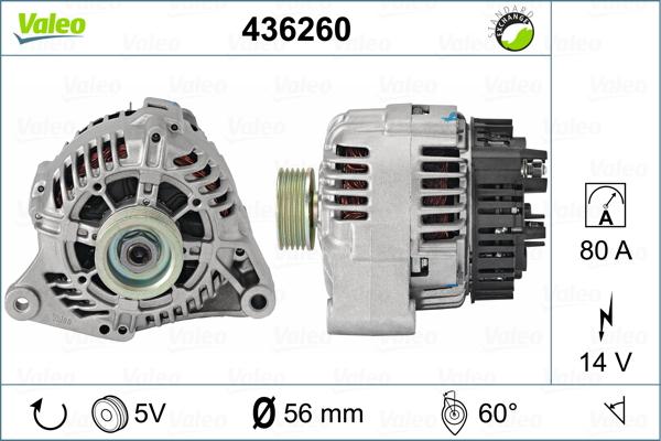 Valeo 436260 - Генератор mashina-shop.ru