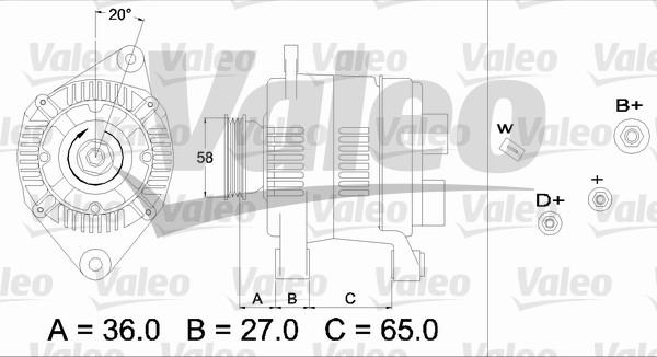 Valeo 436284 - Генератор mashina-shop.ru