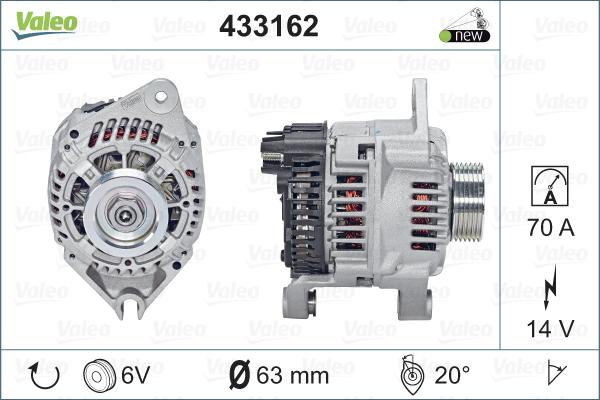 Valeo 433162 - Генератор mashina-shop.ru