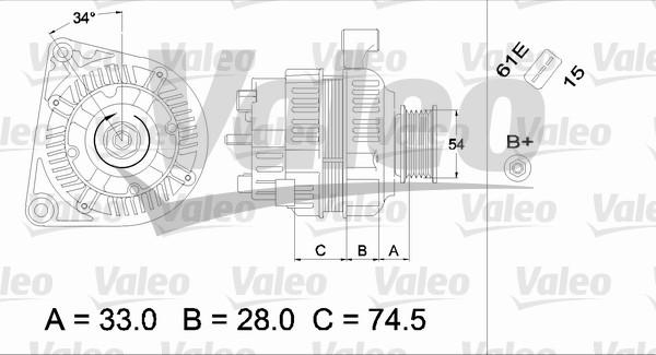 Valeo 437406 - Генератор mashina-shop.ru