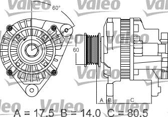 Valeo 437427 - Генератор mashina-shop.ru