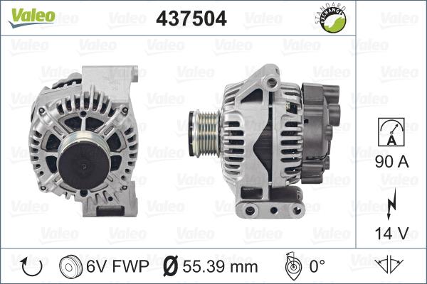 Valeo 437504 - Генератор mashina-shop.ru