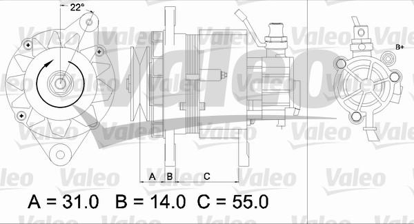 Valeo 437145 - Генератор mashina-shop.ru