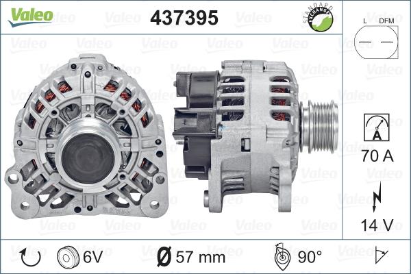 Valeo 437395 - Генератор mashina-shop.ru