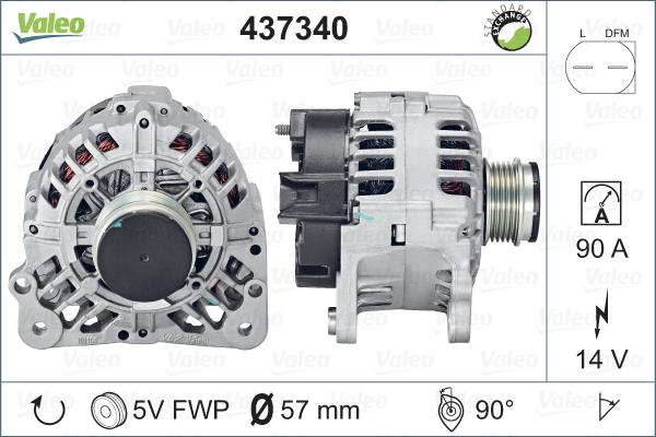 Valeo 437340 - Генератор mashina-shop.ru