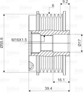 Valeo 588013 - Шкив генератора, муфта mashina-shop.ru