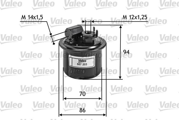 Valeo 587203 - Топливный фильтр mashina-shop.ru