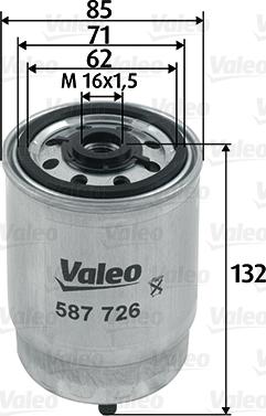 Valeo 587726 - Топливный фильтр mashina-shop.ru