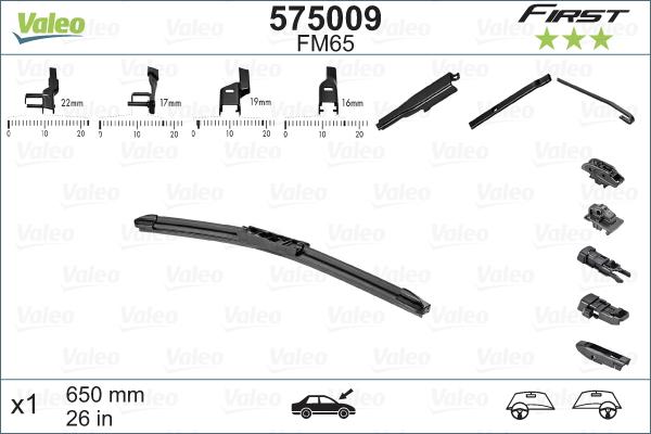 Valeo 575009 - Щетка стеклоочистителя mashina-shop.ru