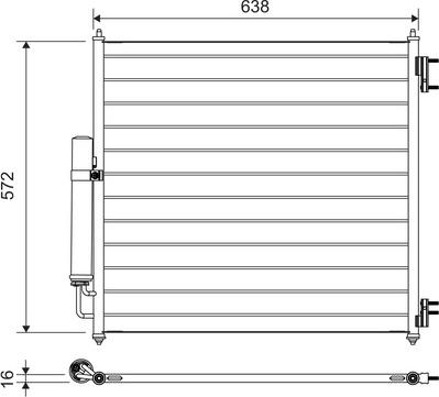 Valeo 814053 - Конденсатор кондиционера mashina-shop.ru