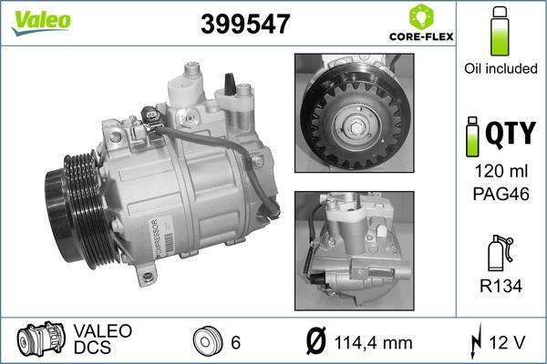 Valeo 399547 - Компрессор кондиционера mashina-shop.ru