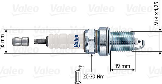 Valeo 246892 - Свеча зажигания mashina-shop.ru