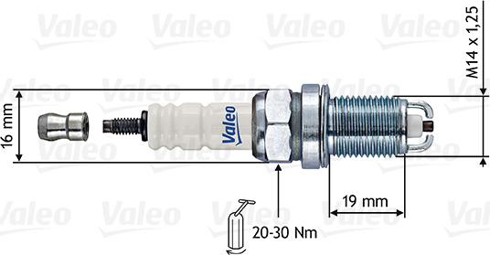 Valeo 246852 - Свеча зажигания mashina-shop.ru