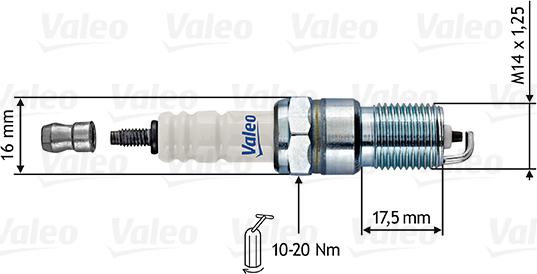 Valeo 246864 - Свеча зажигания mashina-shop.ru