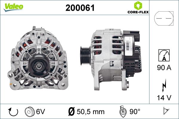 Valeo 200061 - Генератор mashina-shop.ru