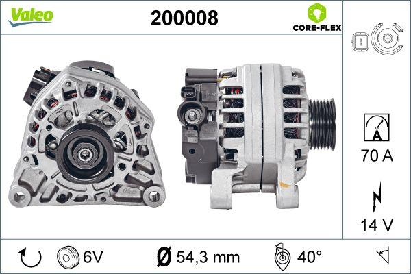 Valeo 200008 - Генератор mashina-shop.ru