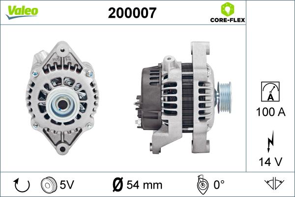 Valeo 200007 - Генератор mashina-shop.ru