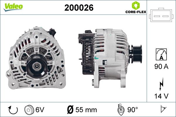 Valeo 200026 - Генератор mashina-shop.ru